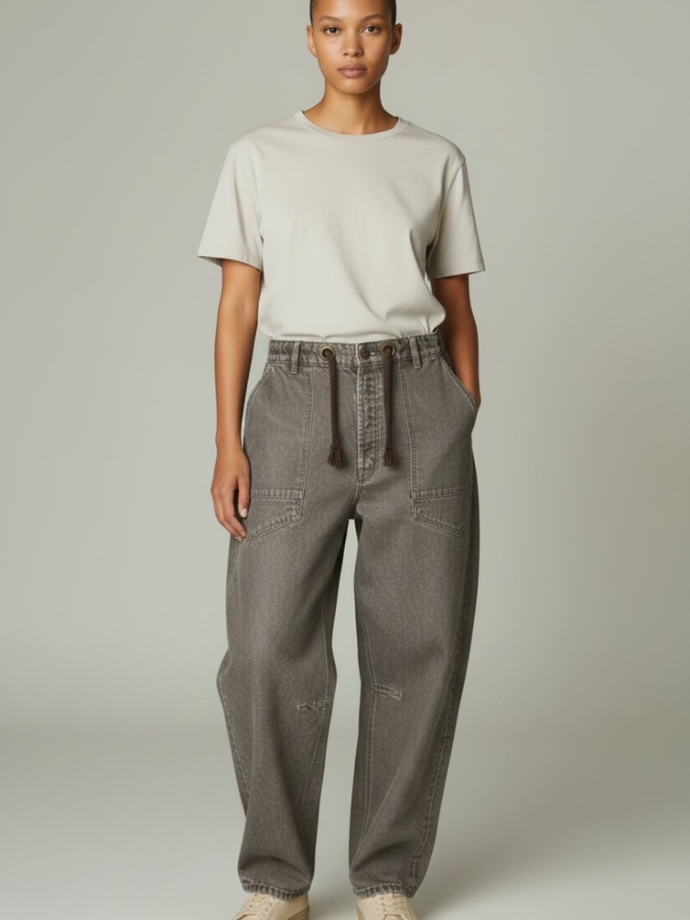 Free People Limited Edition Factory Sample Moxie Coated Barrel Jeans, Size 31